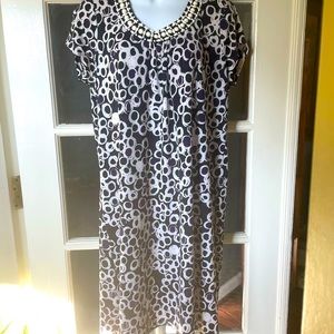 Forever poly/spandex dress w beaded neckline *like new*